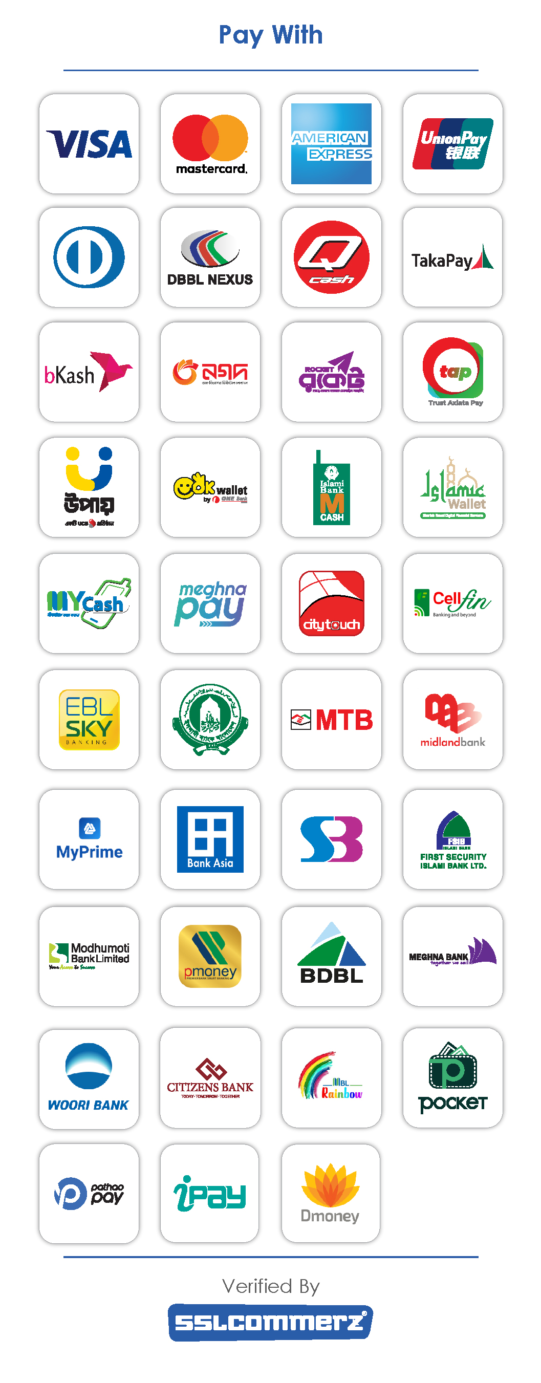Accepted payment methods