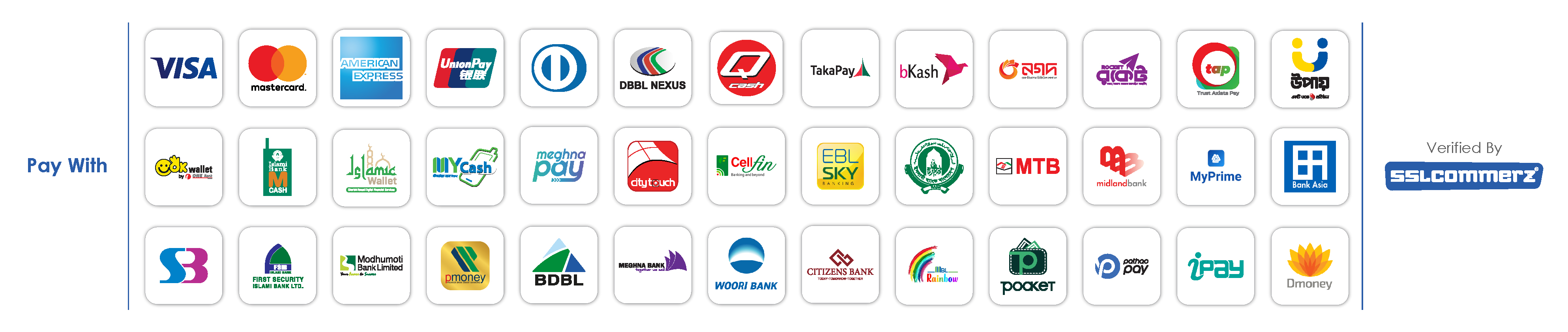 Accepted payment methods